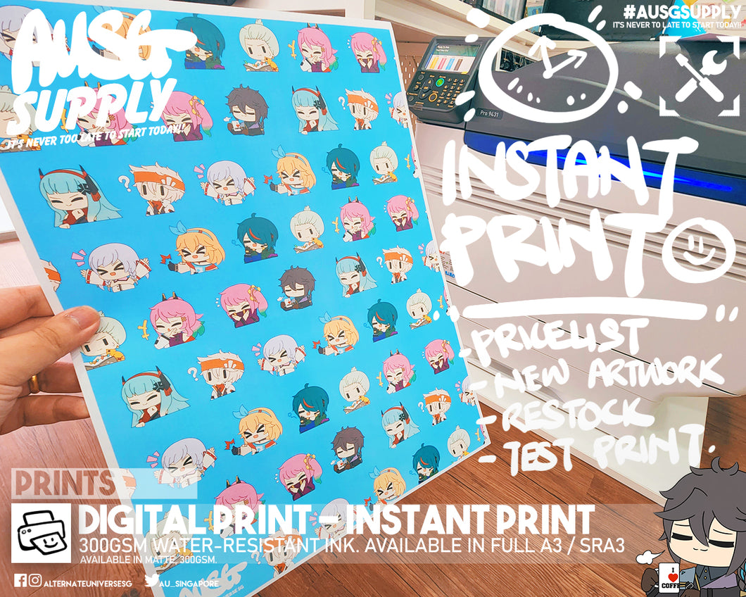 Instant Prints  - 300GSM Premium White Art Card (SRA3 / MATTE)