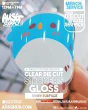 Load image into Gallery viewer, Die Cut Stickers - Clear/Transparent + White Ink (GLOSS)
