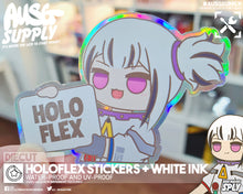 Load image into Gallery viewer, Die Cut Stickers - Holoflex + White Ink
